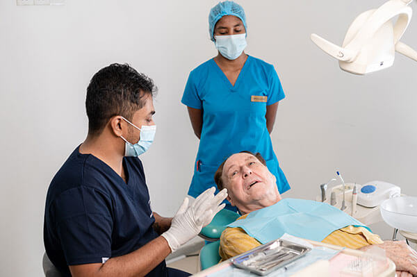 Doctor with a patient
