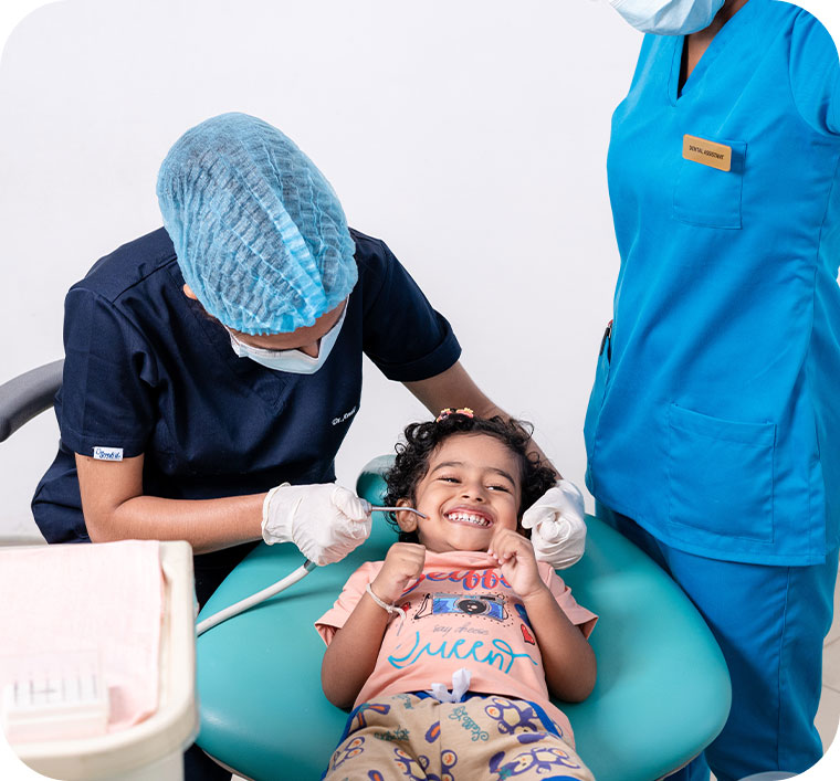 Kid having a dental treatment at dentz avenue